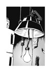 Hanging light pencils, inks, and tones